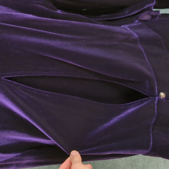Vintage Karin Stevens Purple Velvet Maxi-Dress With Jacket - Picture 10 of 17